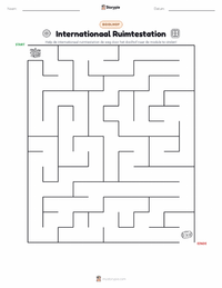Internationaal Ruimtestation afdrukbare werkblad voorbeeld