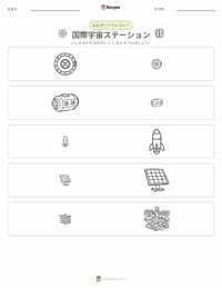 国際宇宙ステーション の印刷可能ワークシートプレビュー