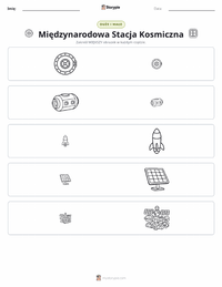 Podgląd drukowalnego arkusza ćwiczeń Międzynarodowa Stacja Kosmiczna