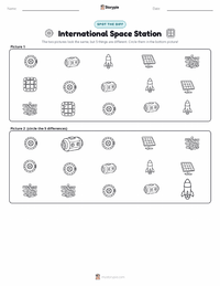 International Space Station printable worksheet preview