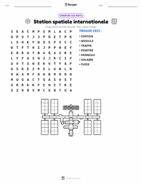 Aperçu de la feuille de travail imprimable Station Spatiale Internationale