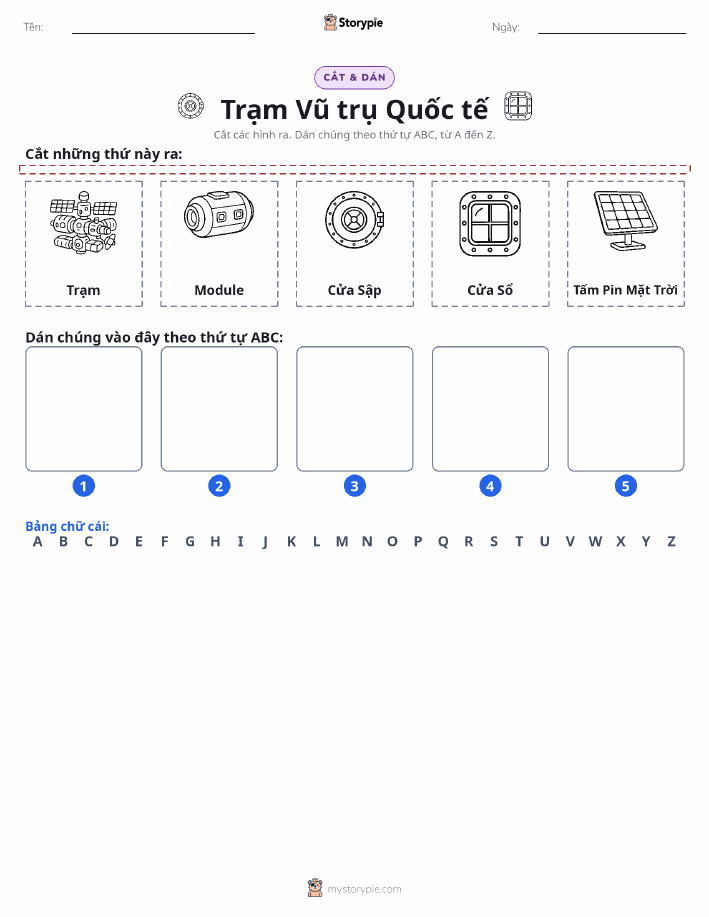 Cắt & Dán Chữ Cái