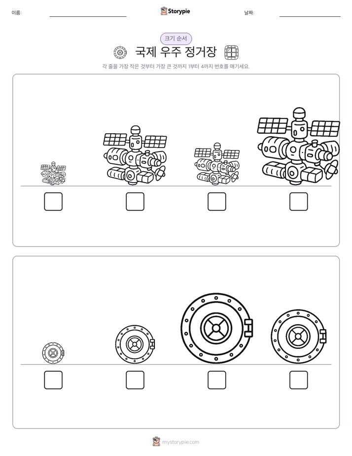 크기 순서
