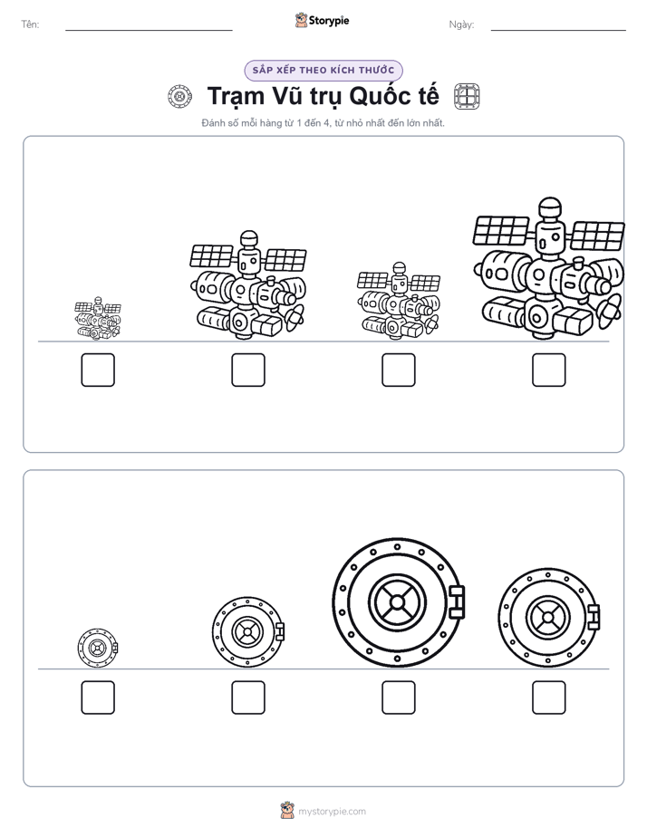 Thứ Tự Kích Thước