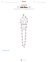Bob Ross printable worksheet preview