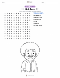 Anteprima della scheda stampabile di Bob Ross