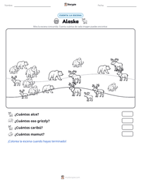 Vista previa de la hoja de trabajo imprimible de Alaska