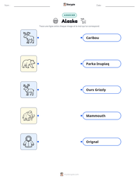 Aperçu de la feuille de travail imprimable Alaska