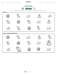 Alaska printable worksheet preview
