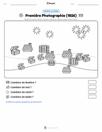 Aperçu de la feuille de travail imprimable Première Photographie