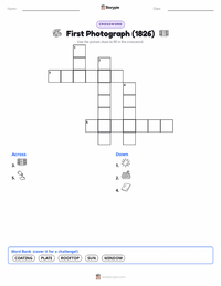 First Photograph (1826) printable worksheet preview