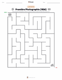 Aperçu de la feuille de travail imprimable Première Photographie
