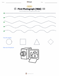 First Photograph (1826) printable worksheet preview