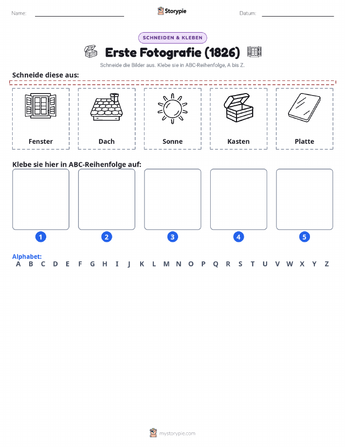 Schneiden & Einfügen Alphabet