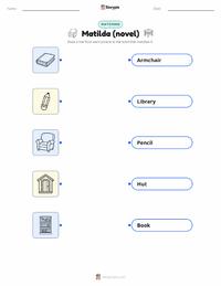 Matilda (novel) printable worksheet for kids