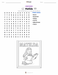 Matilda (Roman) druckbare Arbeitsblatt Vorschau