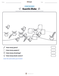 Quentin Blake printable worksheet preview