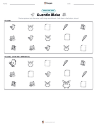 Quentin Blake printable worksheet preview