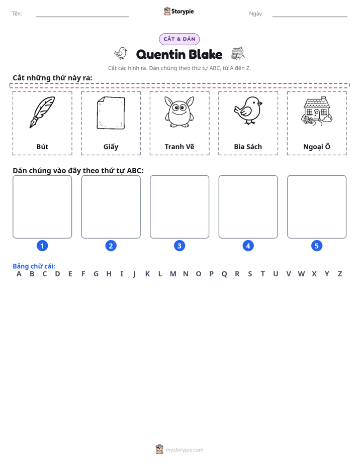 Cắt & Dán Chữ Cái