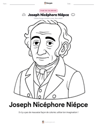 Aperçu de la feuille de travail imprimable Joseph Nicéphore Niépce
