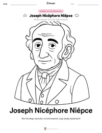 Podgląd drukowalnego arkusza ćwiczeń Joseph Nicéphore Niépce