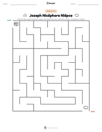Joseph Nicéphore Niépce druckbare Arbeitsblatt Vorschau