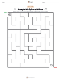 Joseph Nicéphore Niépce afdrukbare werkblad voorbeeld