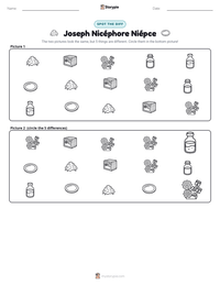 Joseph Nicéphore Niépce printable worksheet preview