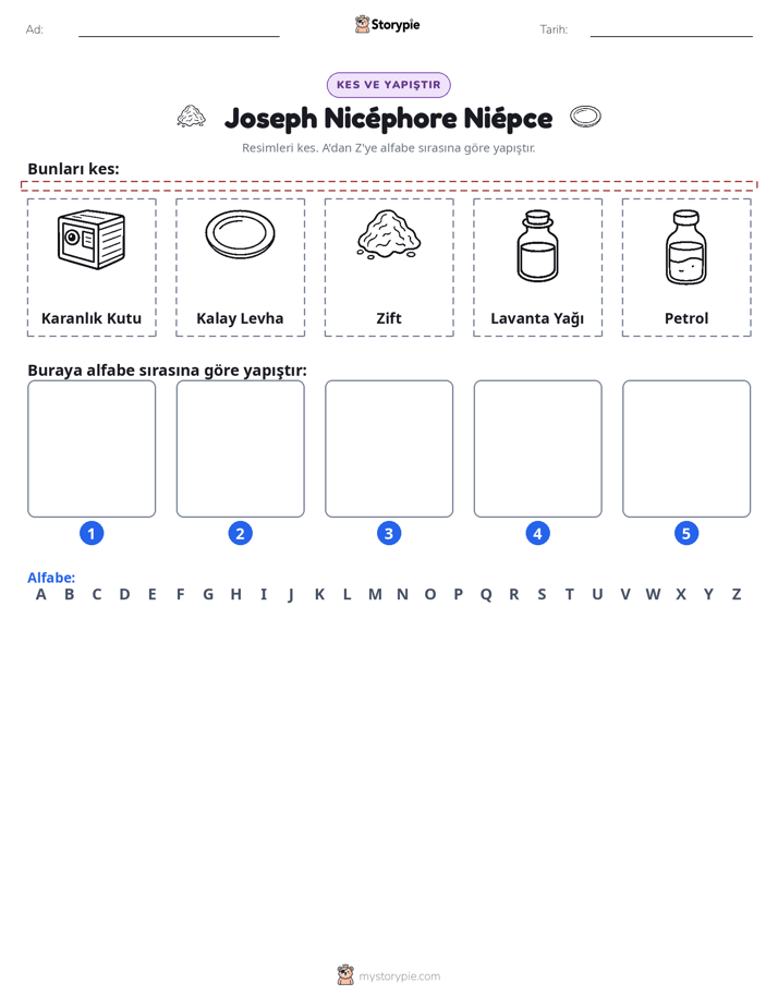 Kes & Yapıştır Alfabe