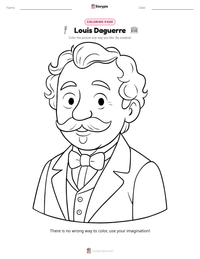 Louis Daguerre printable worksheet preview