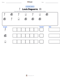 Louis Daguerre printable worksheet preview