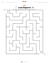 Louis Daguerre printable worksheet preview