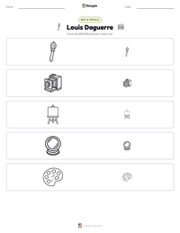Louis Daguerre printable worksheet preview