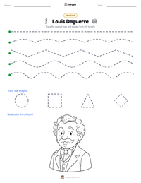 Louis Daguerre printable worksheet preview