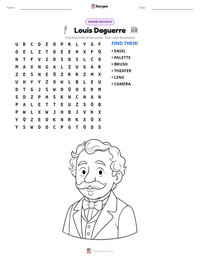 Louis Daguerre printable worksheet preview