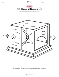 Camera Obscura druckbare Arbeitsblatt Vorschau
