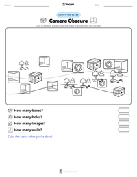 Camera Obscura printable worksheet preview