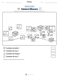 Aperçu de la feuille de travail imprimable Camera Obscura
