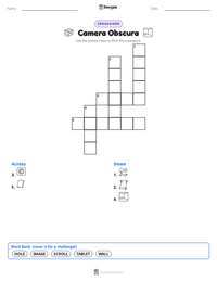 Camera Obscura printable worksheet preview