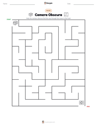 Camera Obscura printable worksheet preview