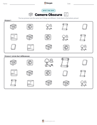 Camera Obscura printable worksheet preview