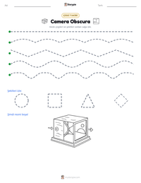 Camera Obscura yazdırılabilir çalışma sayfası önizlemesi