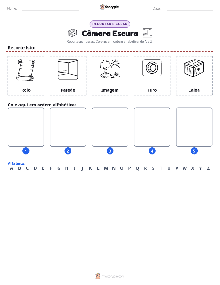 Recortar & Colar Alfabeto