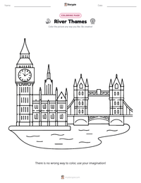 River Thames printable worksheet preview