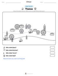 Themse druckbare Arbeitsblatt Vorschau