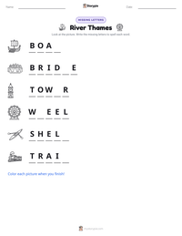 River Thames printable worksheet preview