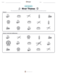 River Thames printable worksheet preview