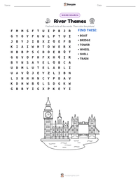 River Thames printable worksheet preview