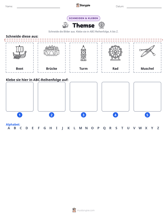 Schneiden & Einfügen Alphabet
