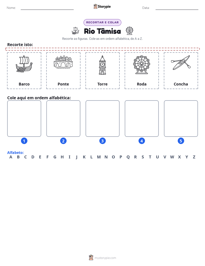 Recortar & Colar Alfabeto